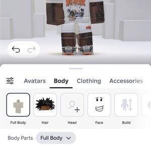 Brown and White Graphic Full Body Avatar